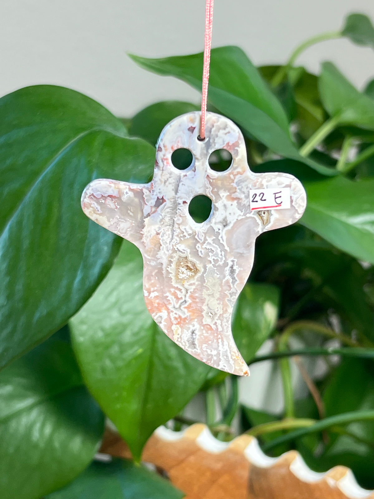 Sumatra Plume Agate Ghosts Ornaments