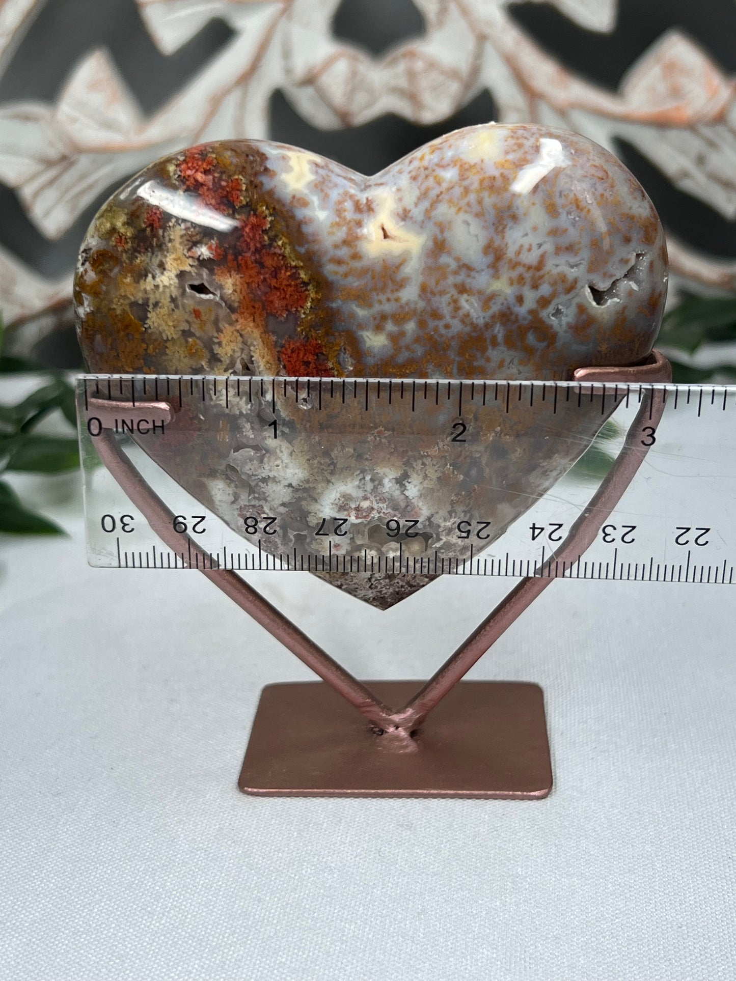 Scenic Moss Agate Heart