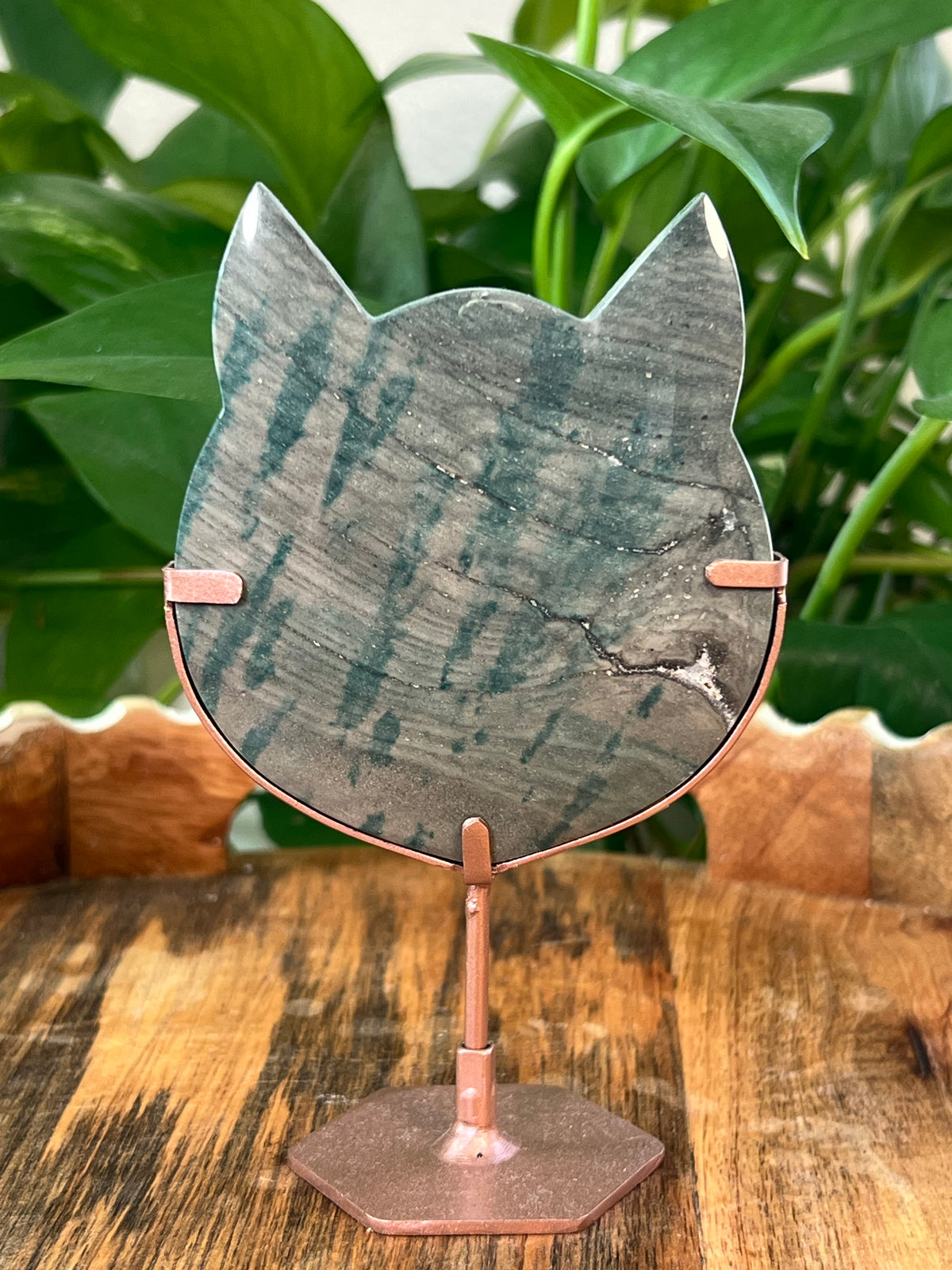 Blue Green Cat Heads