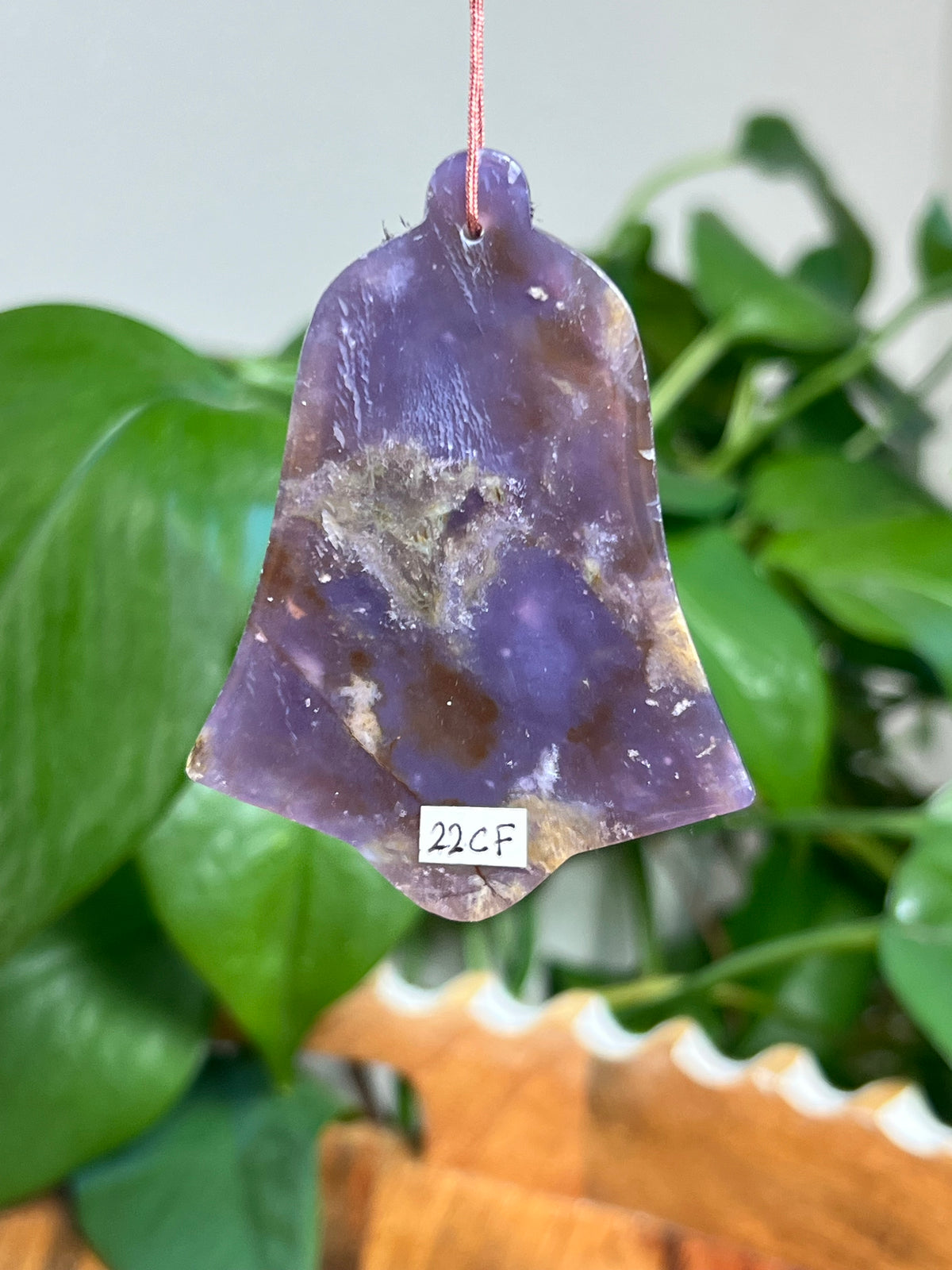 Purple Chalcedony Bell Ornaments