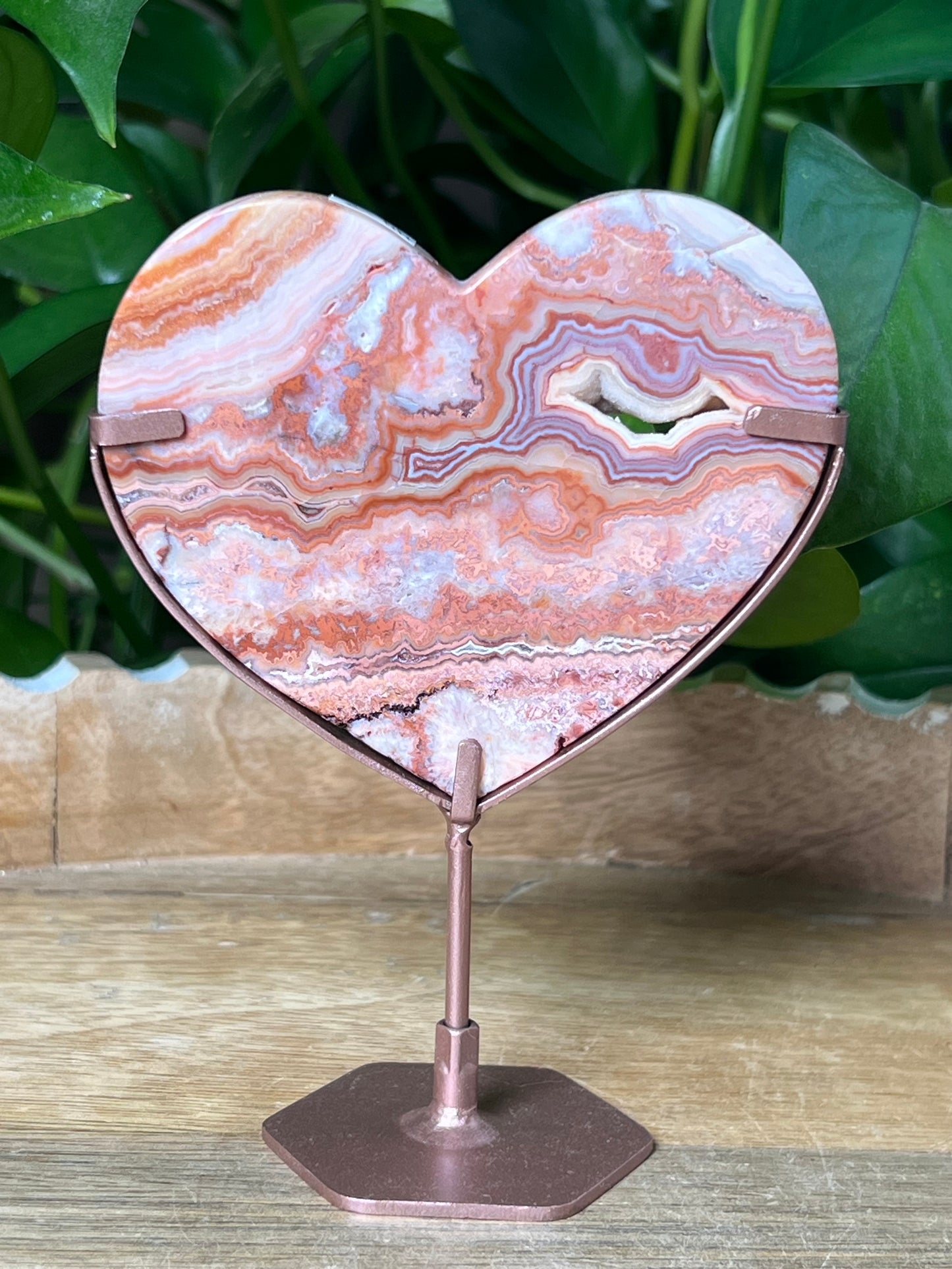 Crazy Lace Agate Heart