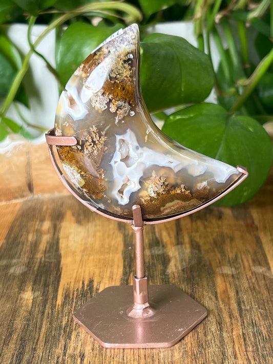 Scenic Moss Agate Moon