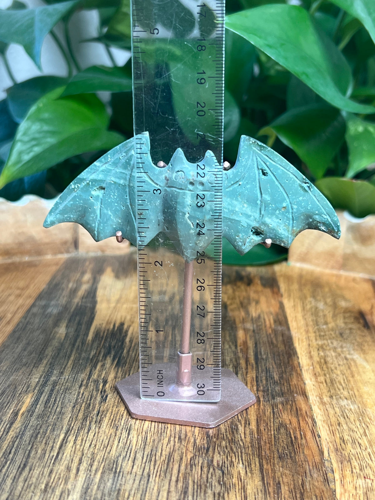 Blue Green Jasper Bat: CK