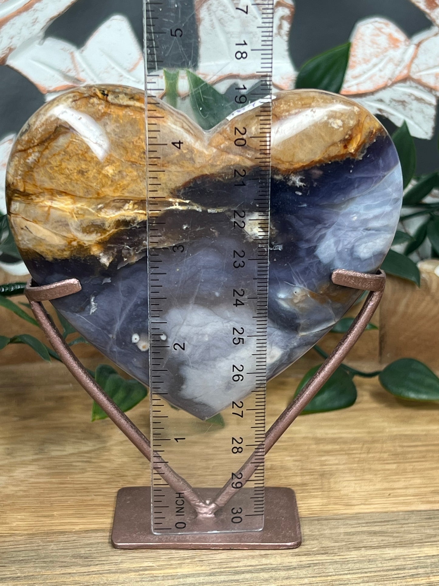 Purple Chalcedony Heart