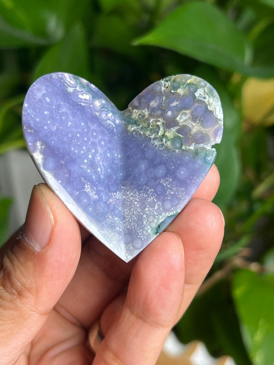 Grape Agate 3D Heart Butterfly: BX