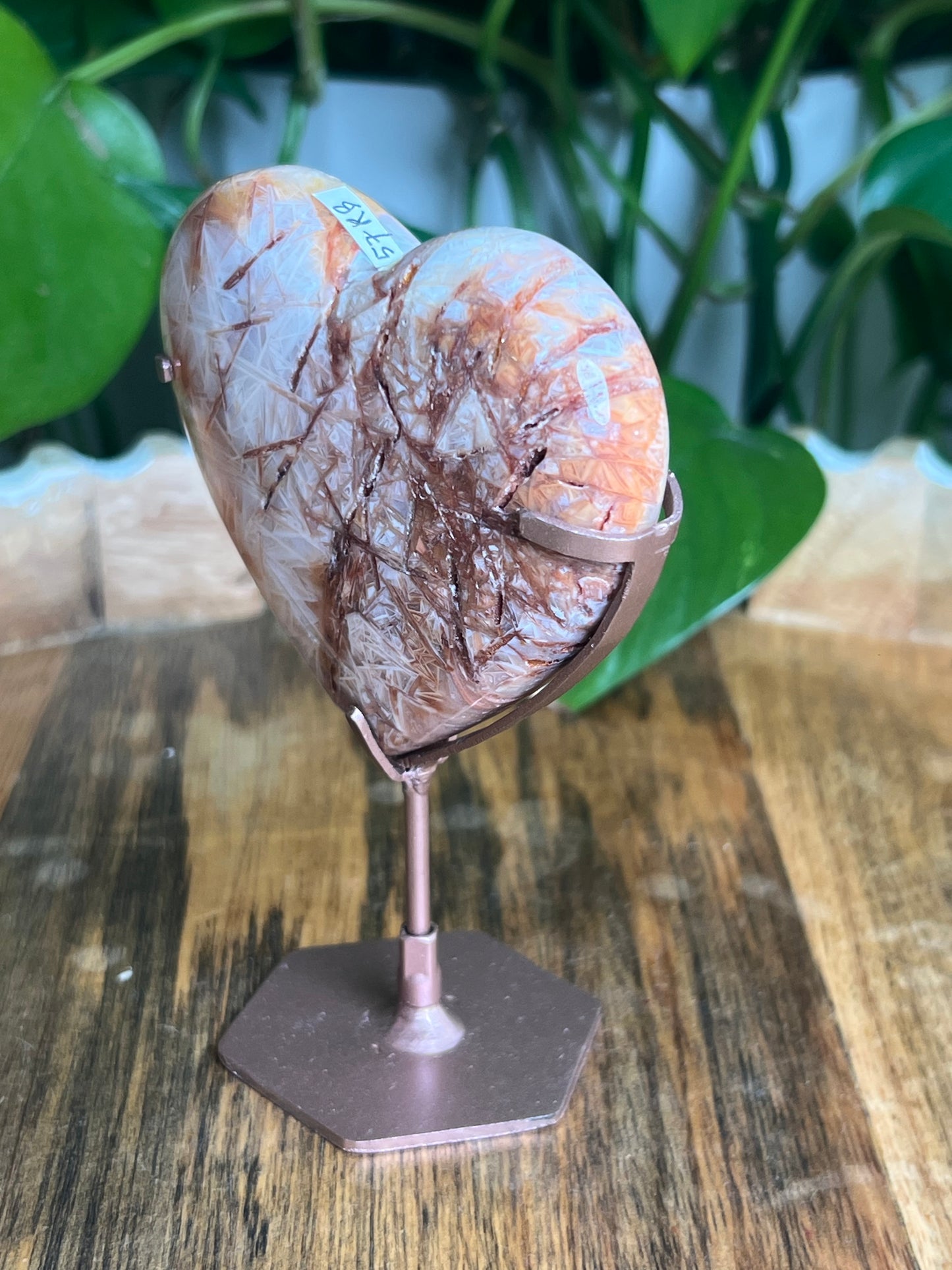 Tube Agate Heart: RB