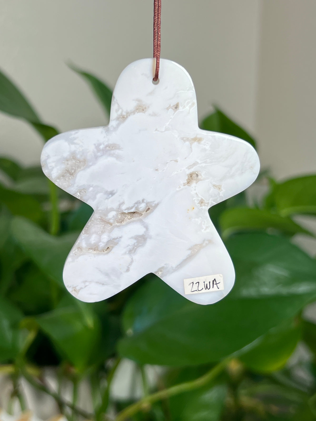 White Plume Agate Gingerbread Ornaments