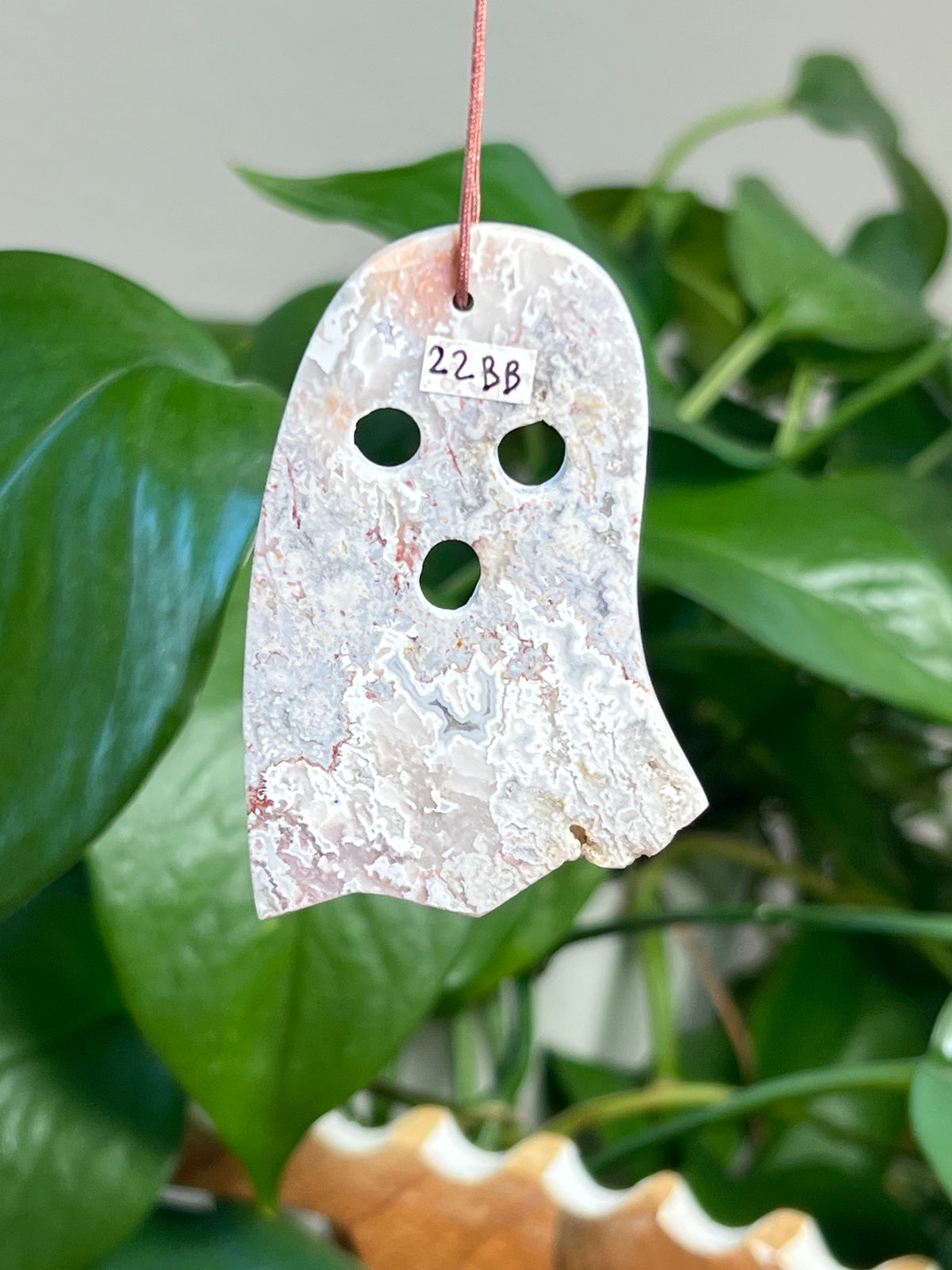 Sumatra Plume Agate Ghosts Ornaments