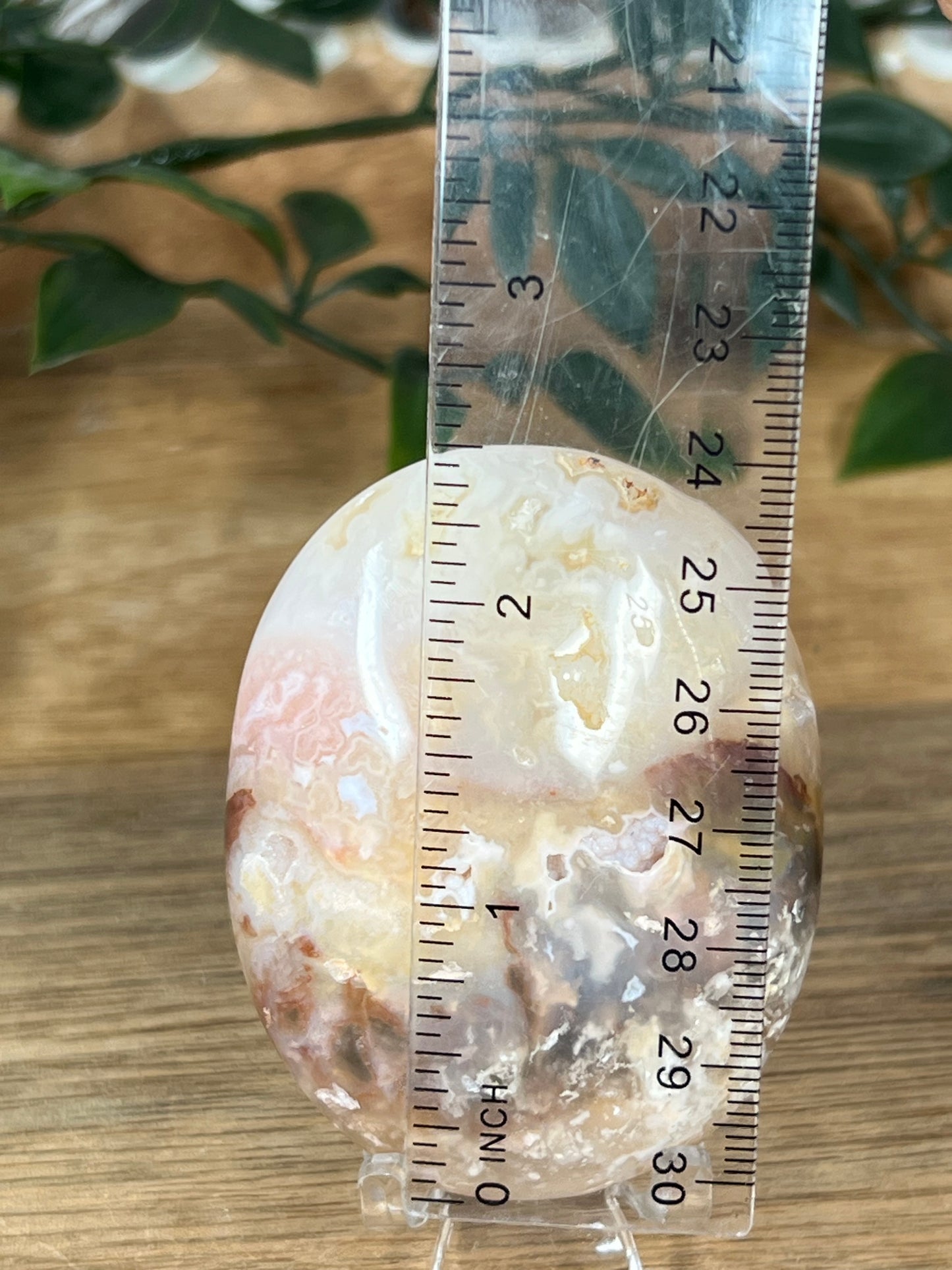 Rainbow Plume Agate Palmstone