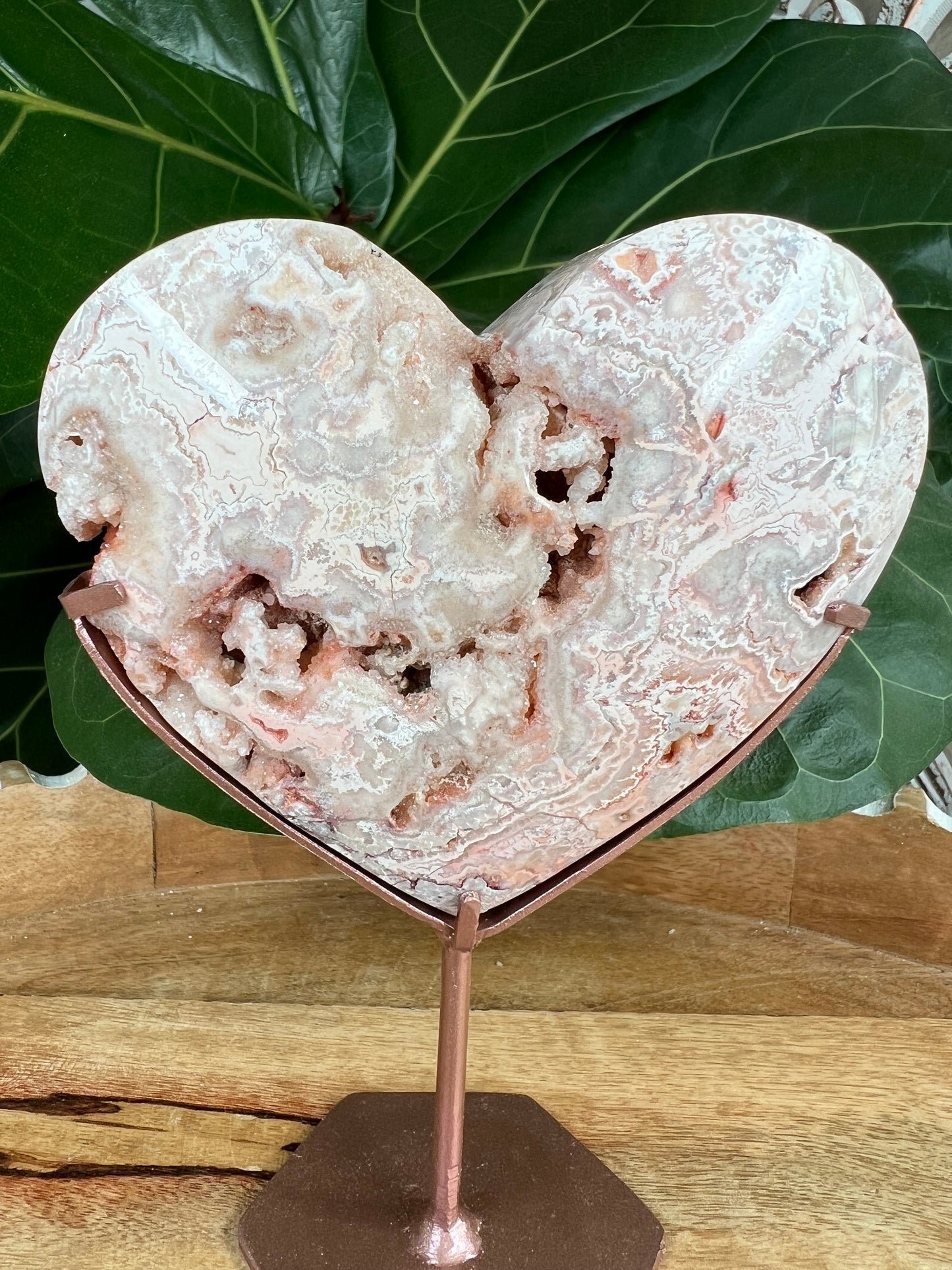 Crazy Lace Agate Heart