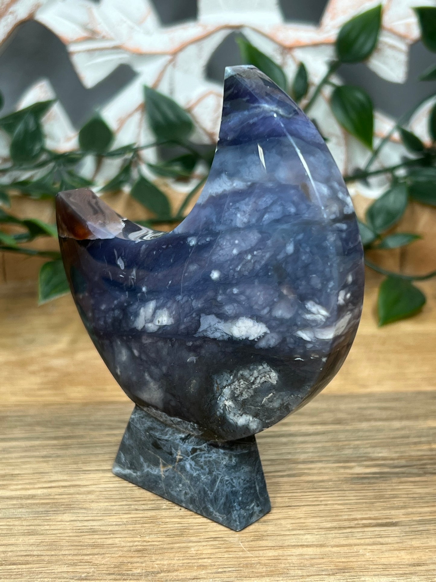 Purple Chalcedony Moon