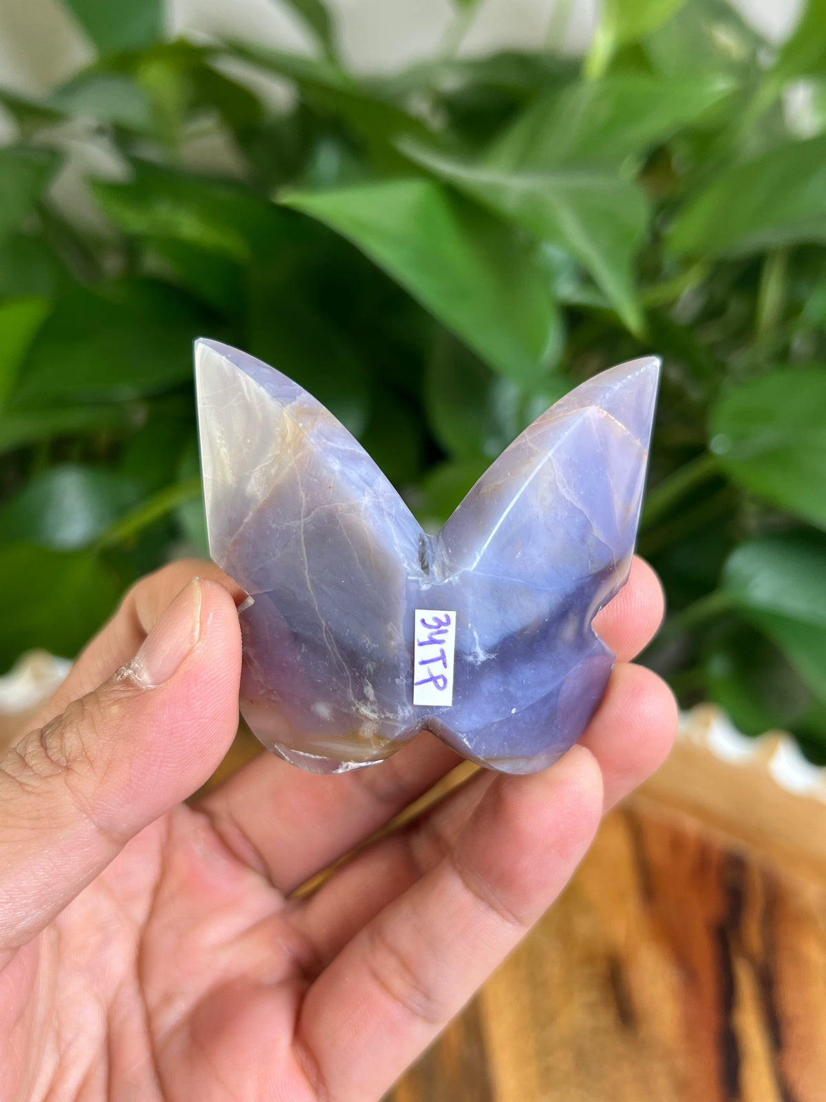 Purple Chalcedony 3D Butterfly: TP