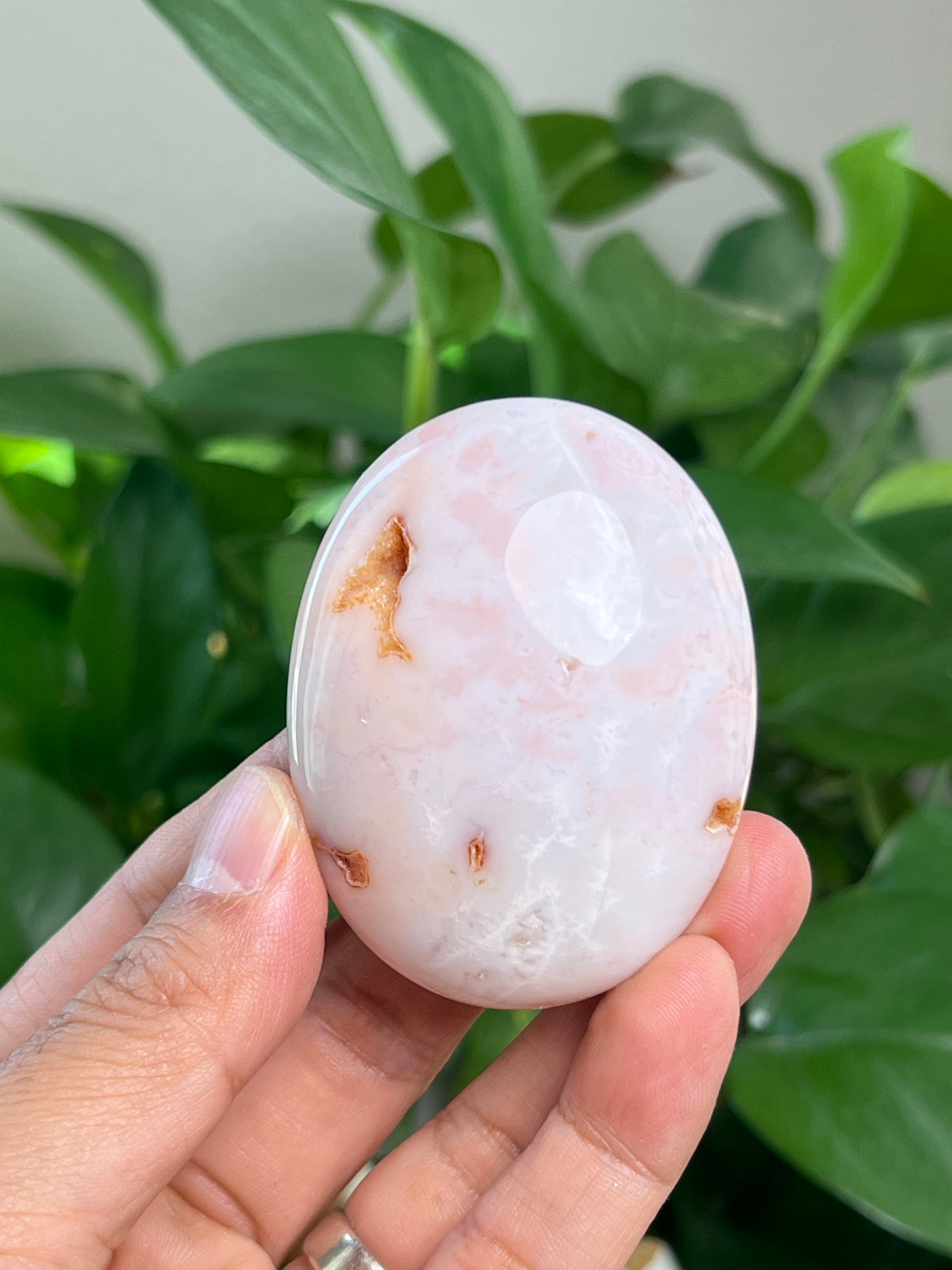 Pink Carnelian Palmstone: S
