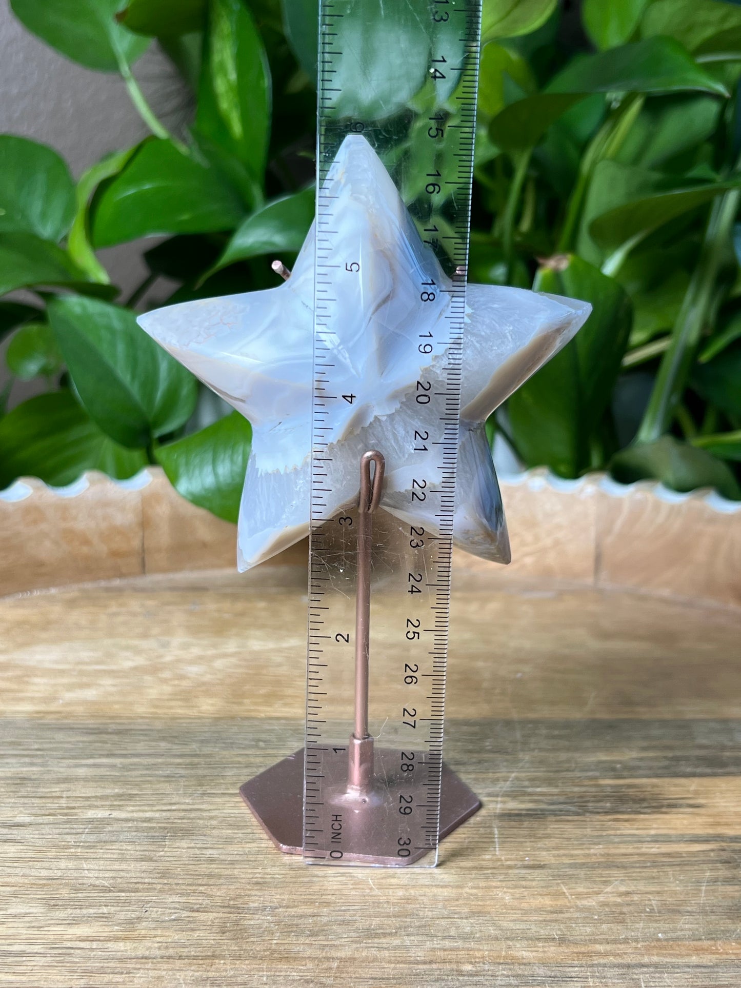 Blue Grey Lace agate Star