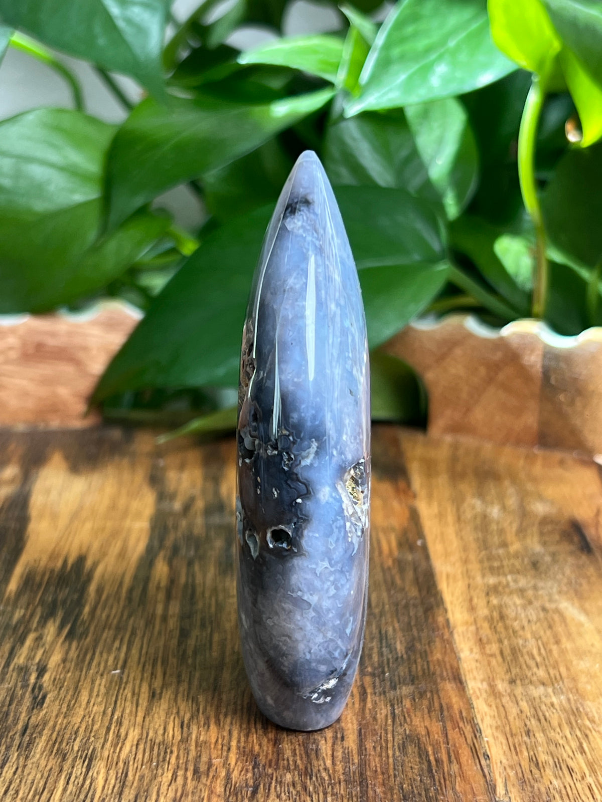 Blue Plume Agate Flame: ER