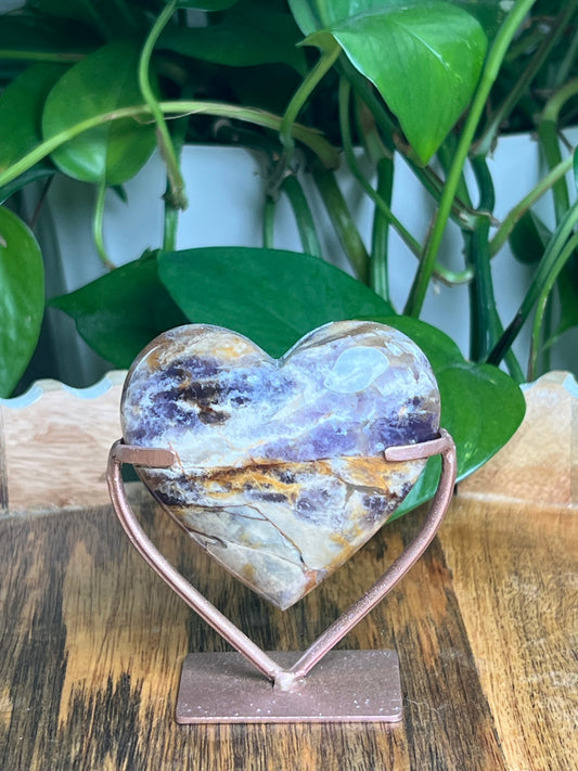 Purple Chalcedony Heart: AB