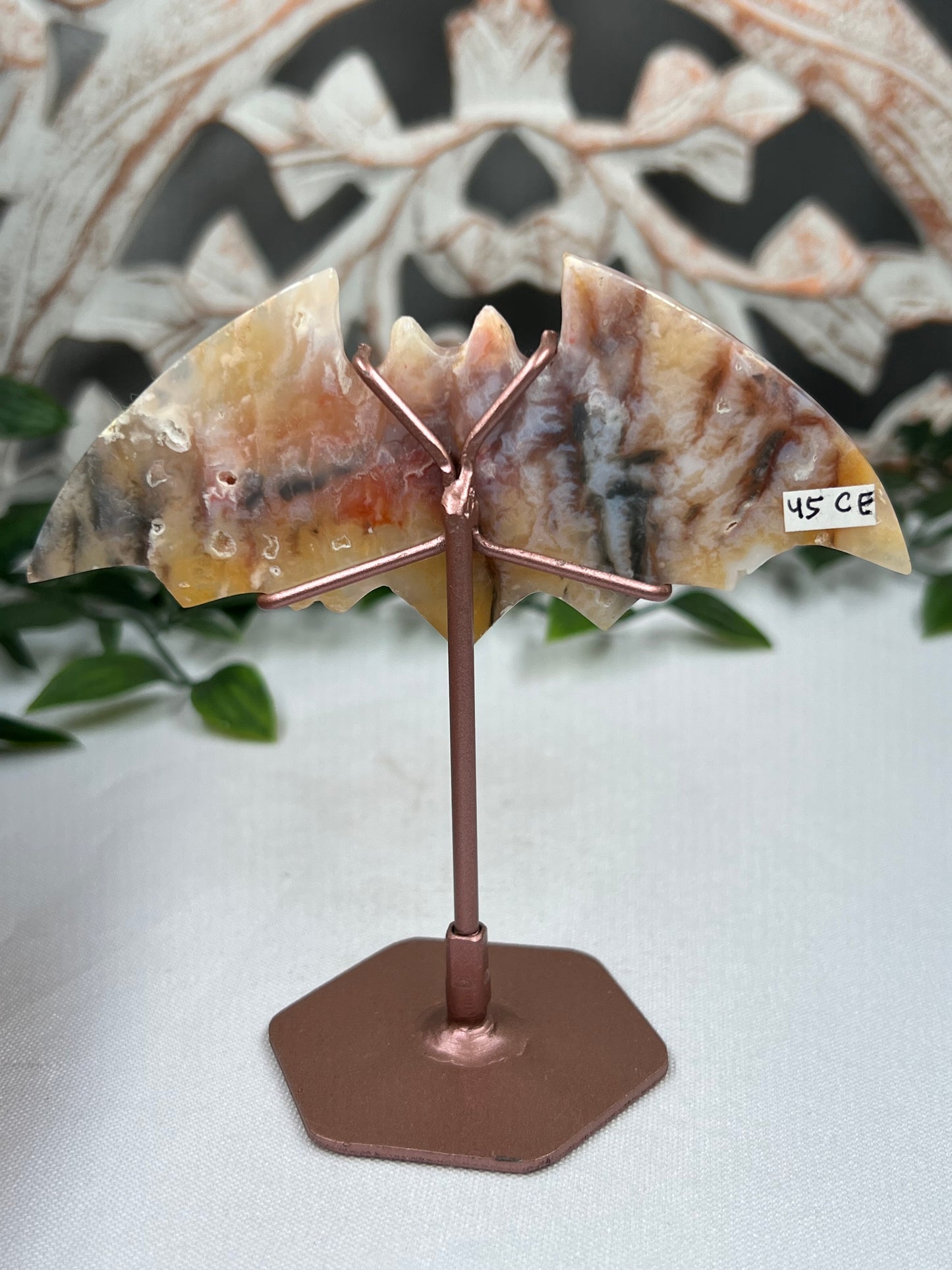 Rainbow Plume Agate Bat