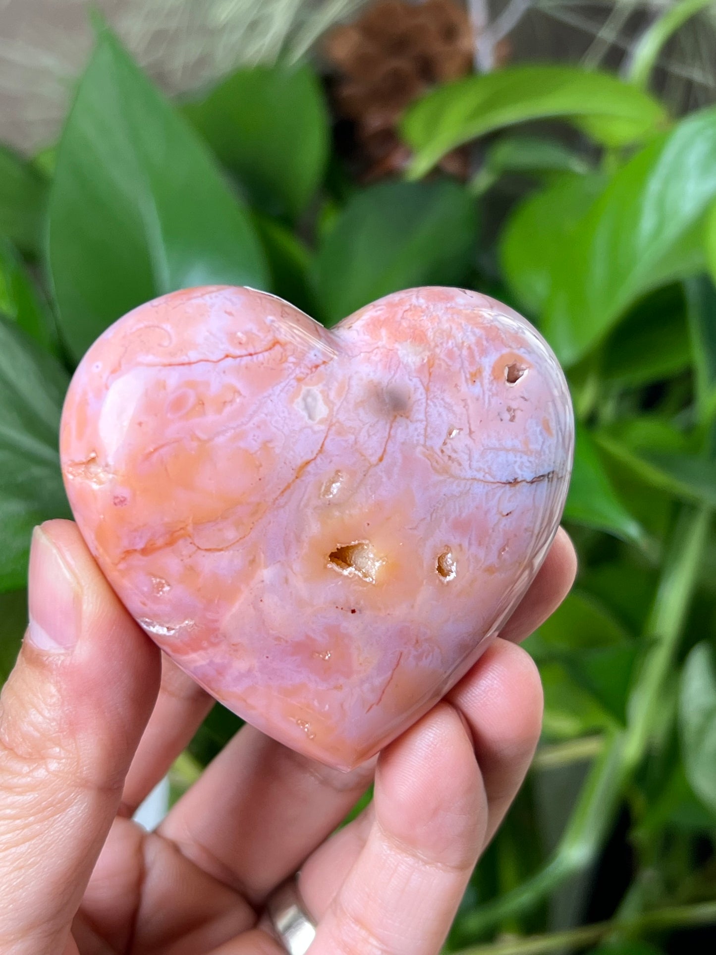 Pink Carnelian Heart