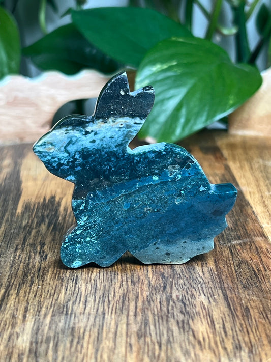 Blue Green Jasper Bunny: RA