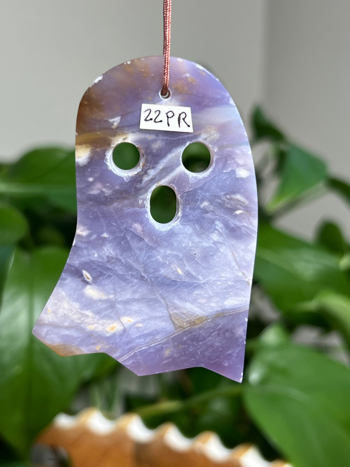 Purple Chalcedony Ghost Ornaments