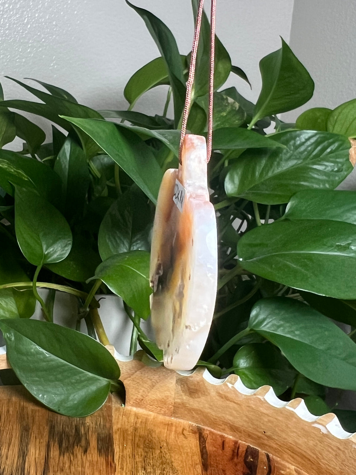 Rainbow Plume Agate Ornament Pumpkin: KM