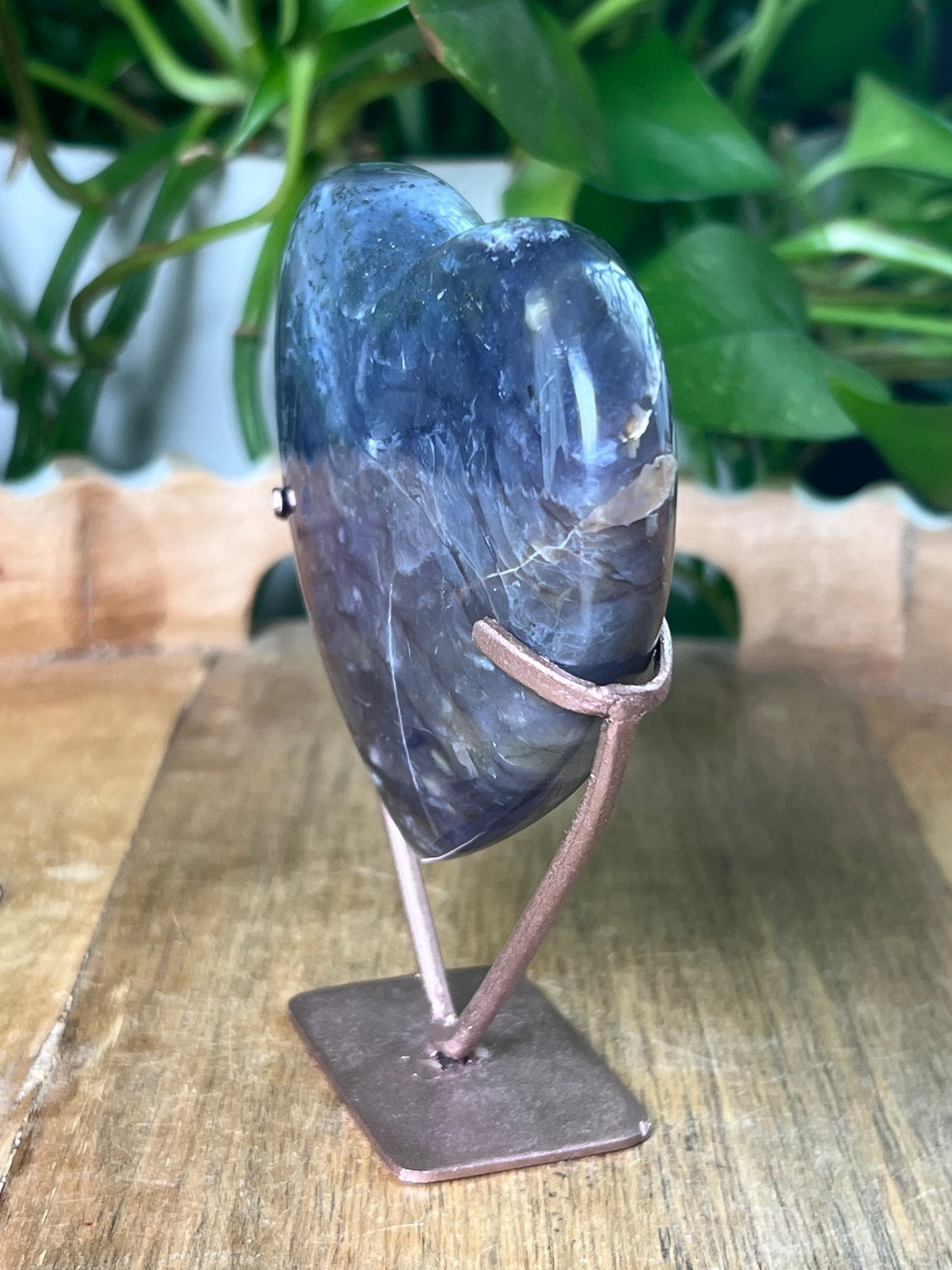 Purple Chalcedony Heart
