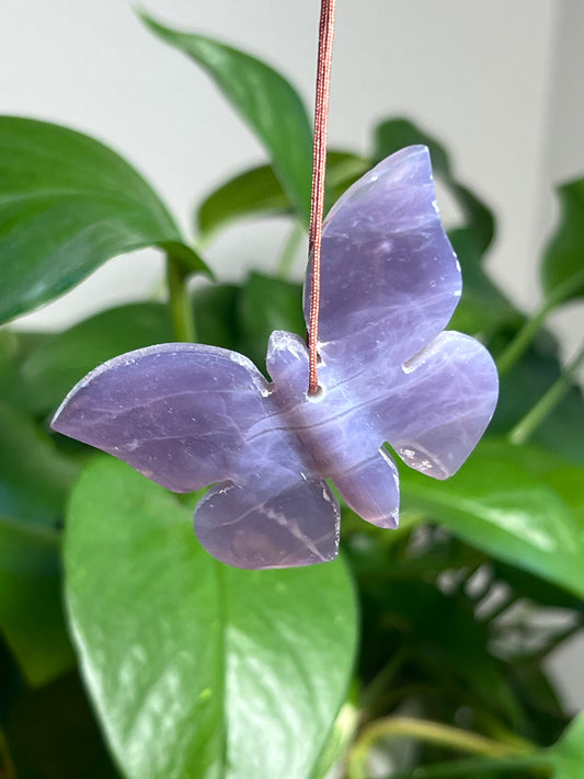 Purple Chalcedony Ornament Butterfly: X