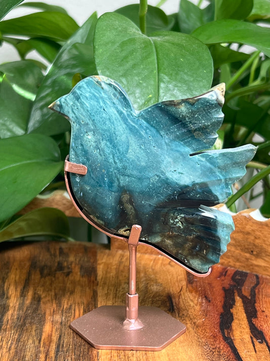 Blue Green Jasper Bird: RK