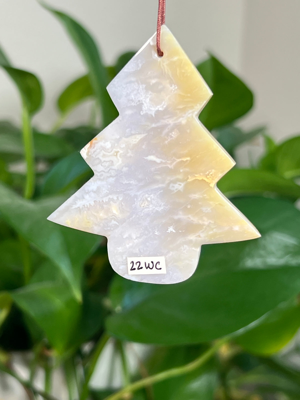 Winter Plume Agate Tree Ornaments