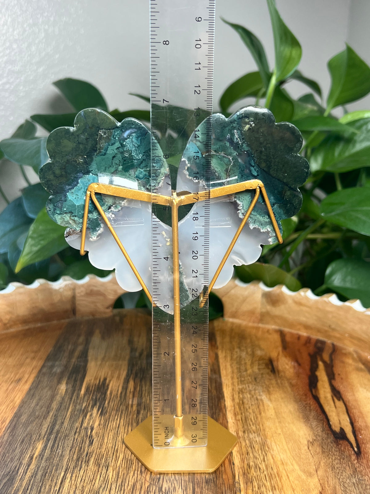 Green Moss Agate Wings: LM