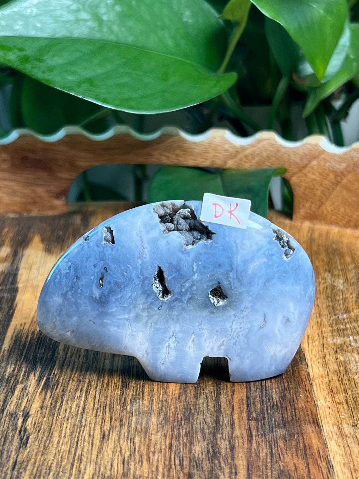 Blue Plume Agate Bears