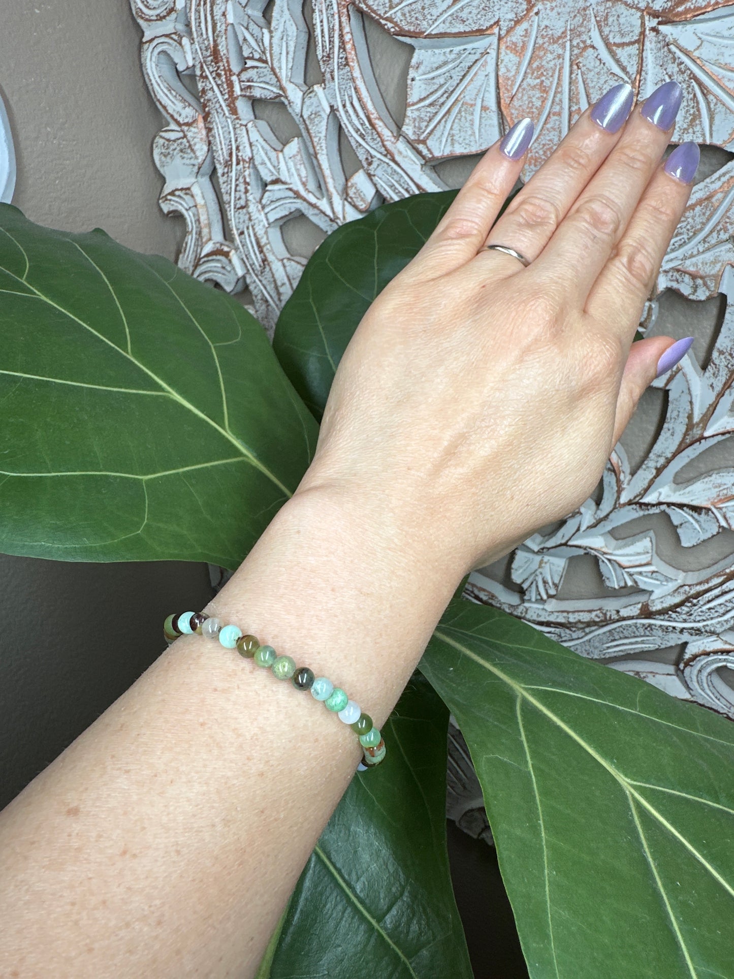 Chrysoprase Beaded Bracelet (5mm)