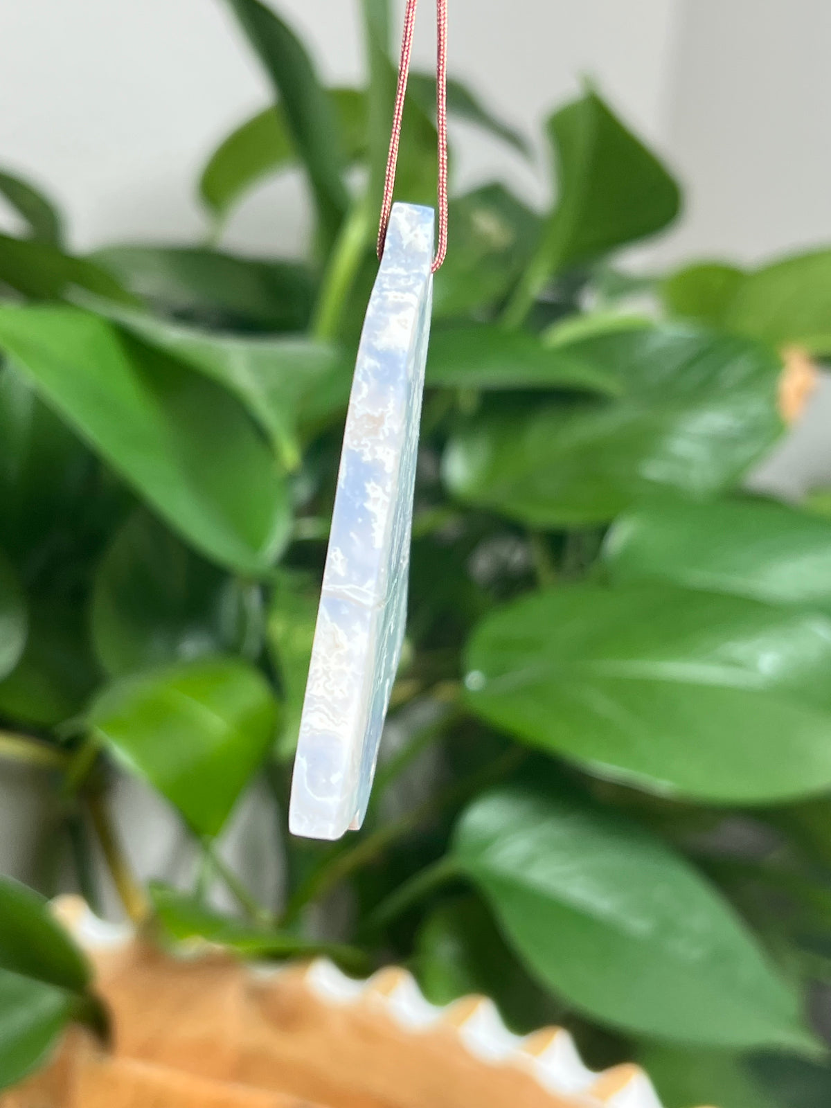 Blue Plume Agate Ornament Bell: BF