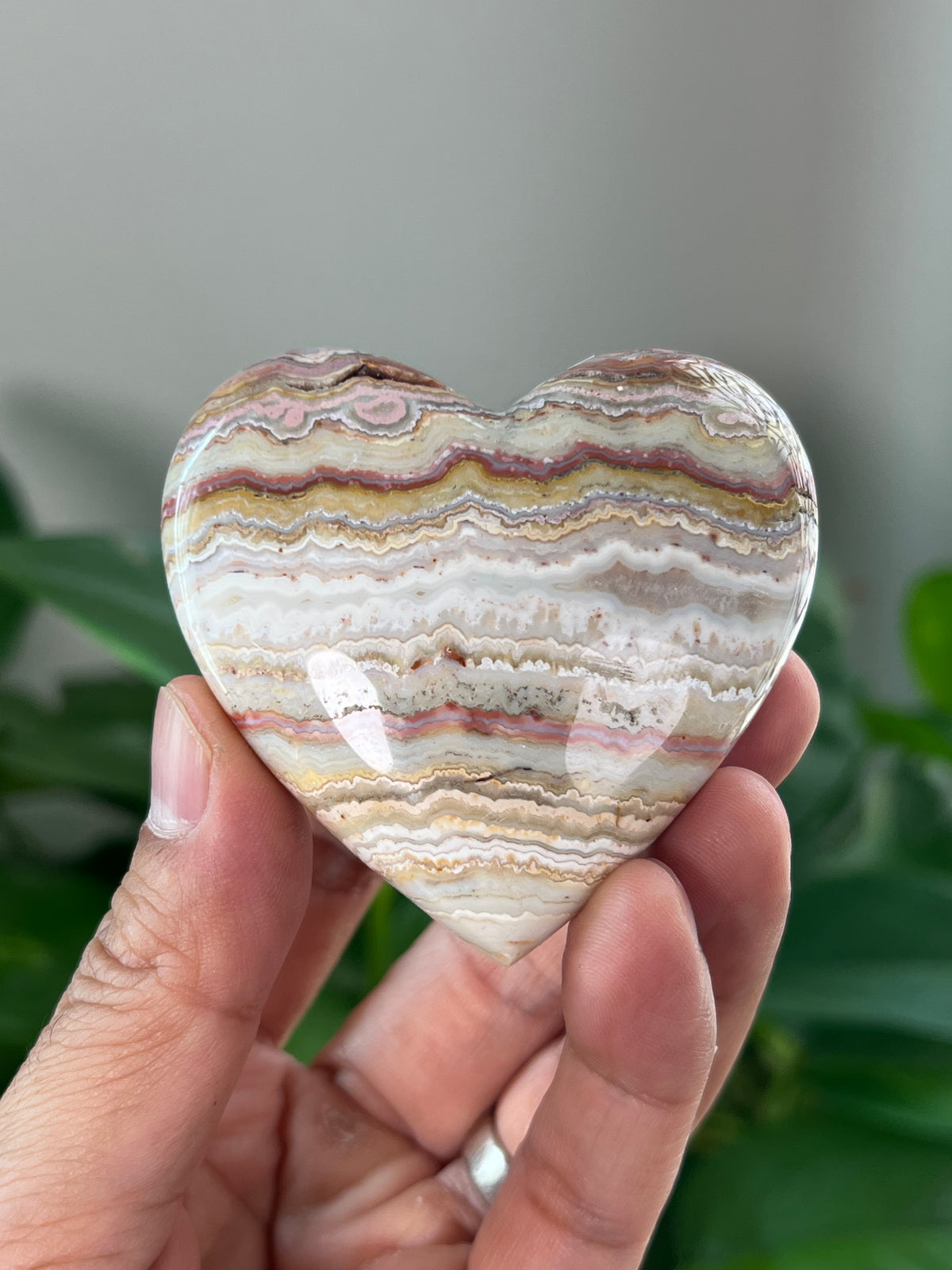 Crazy Lace Agate Small Puffy Moons