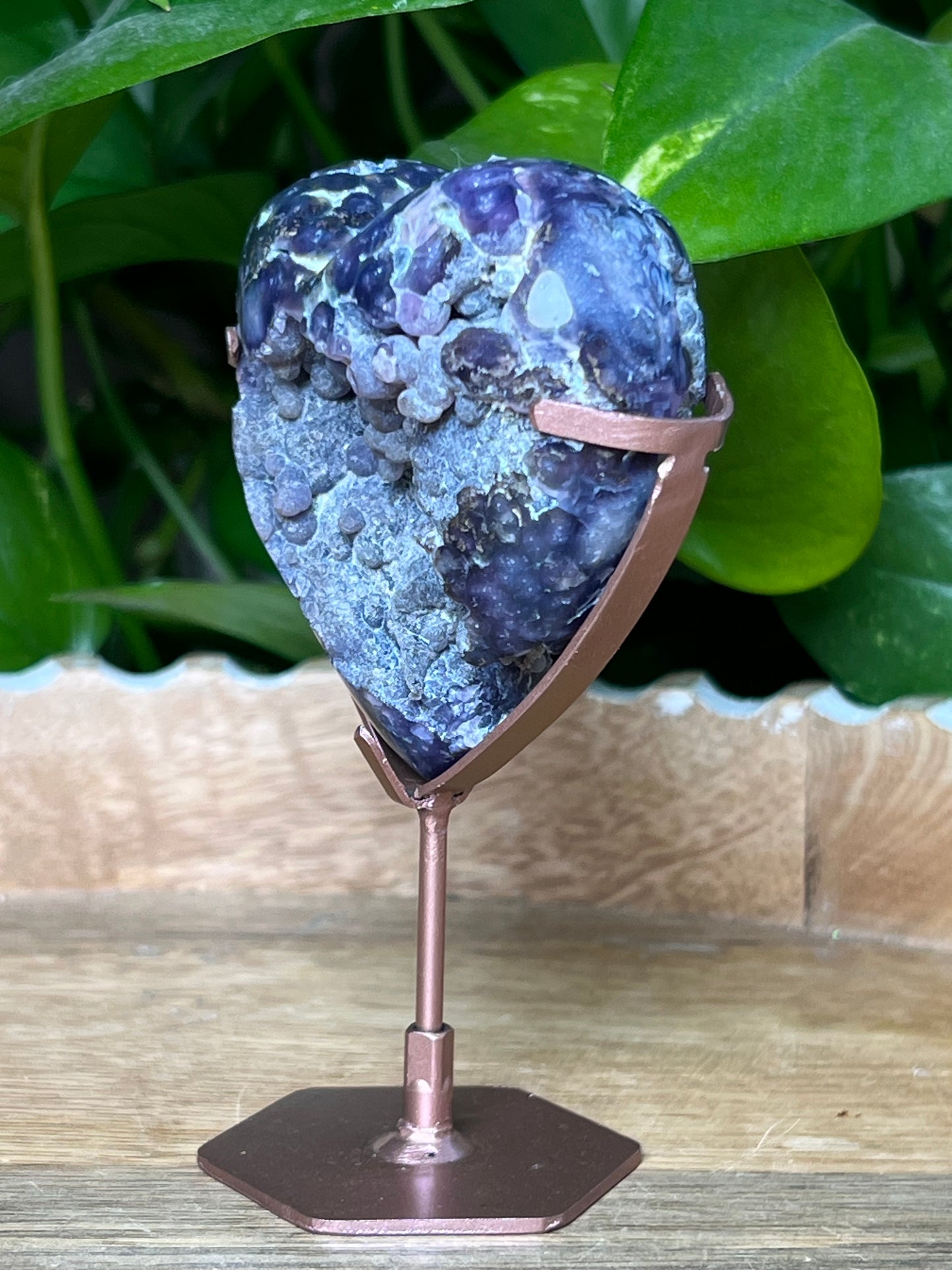 Grape Agate Heart