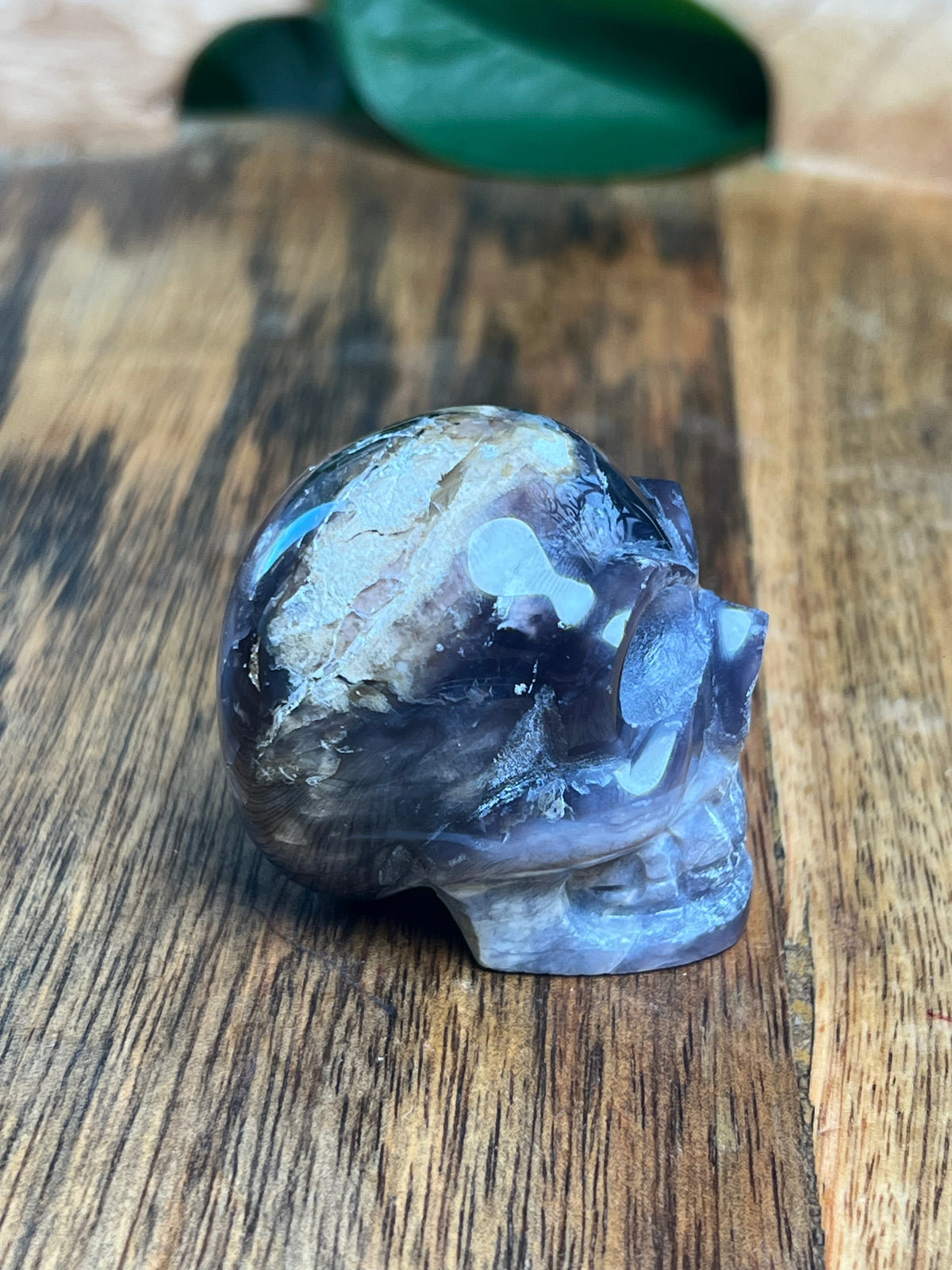 Purple Chalcedony Mini Skull: H