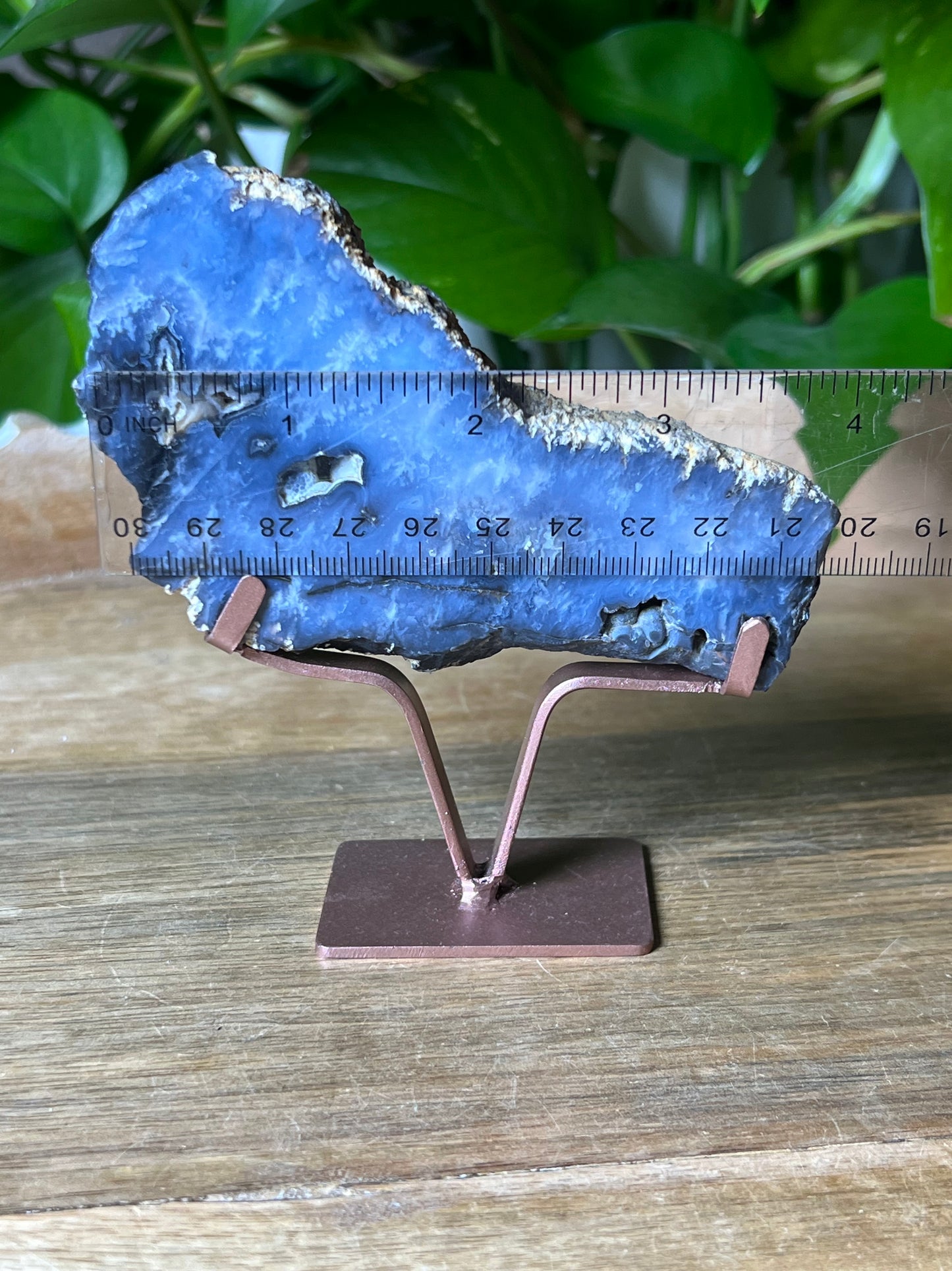 Blue Plume Agate Slab