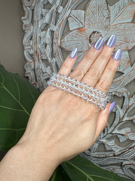Angel Aura Quartz Beaded Bracelet (6mm)