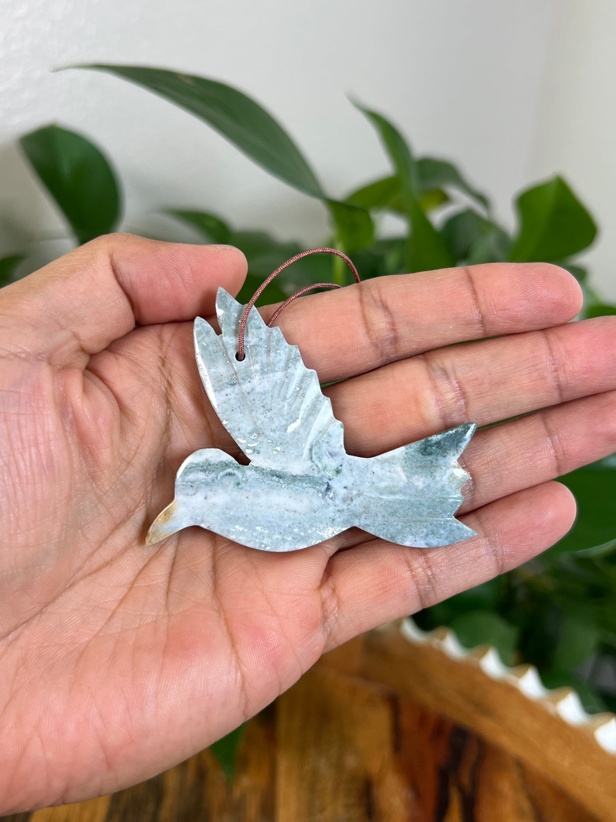Blue Green Jasper Hummingbird Ornaments