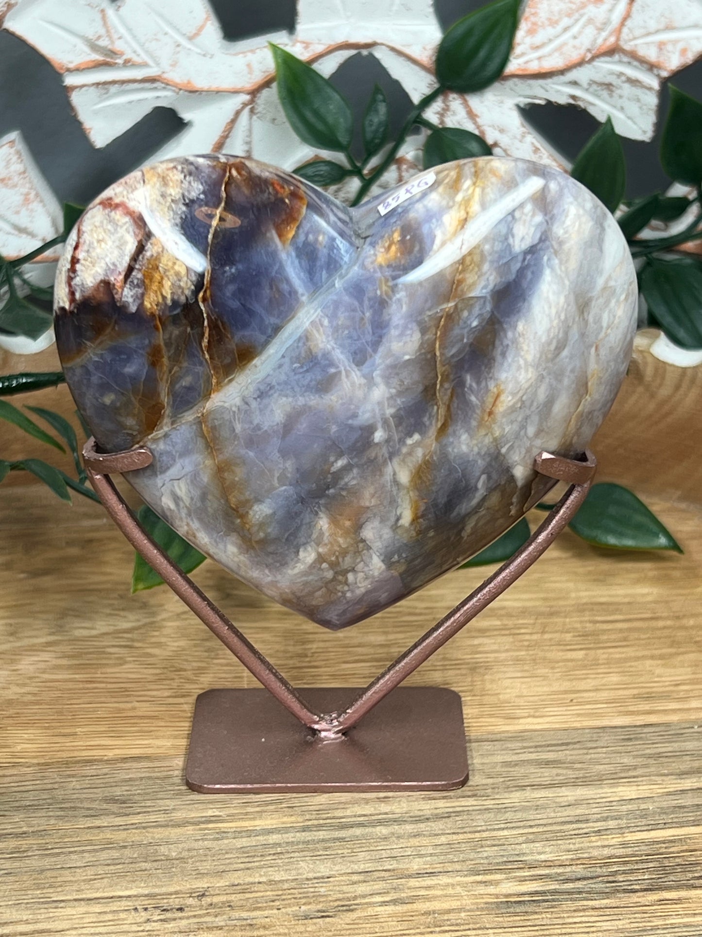 Purple Chalcedony Heart
