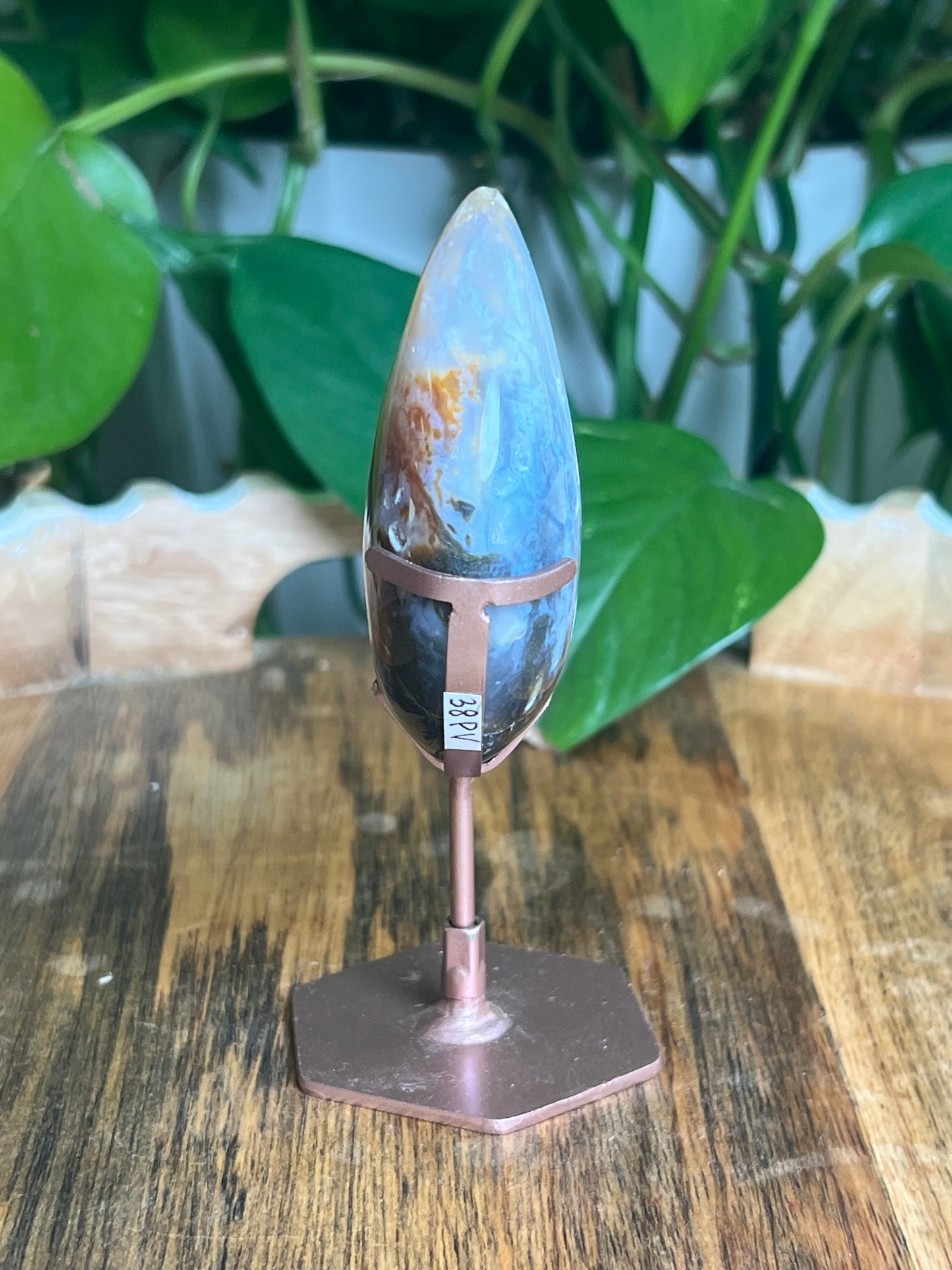 Rainbow Plume Agate Moon: PV