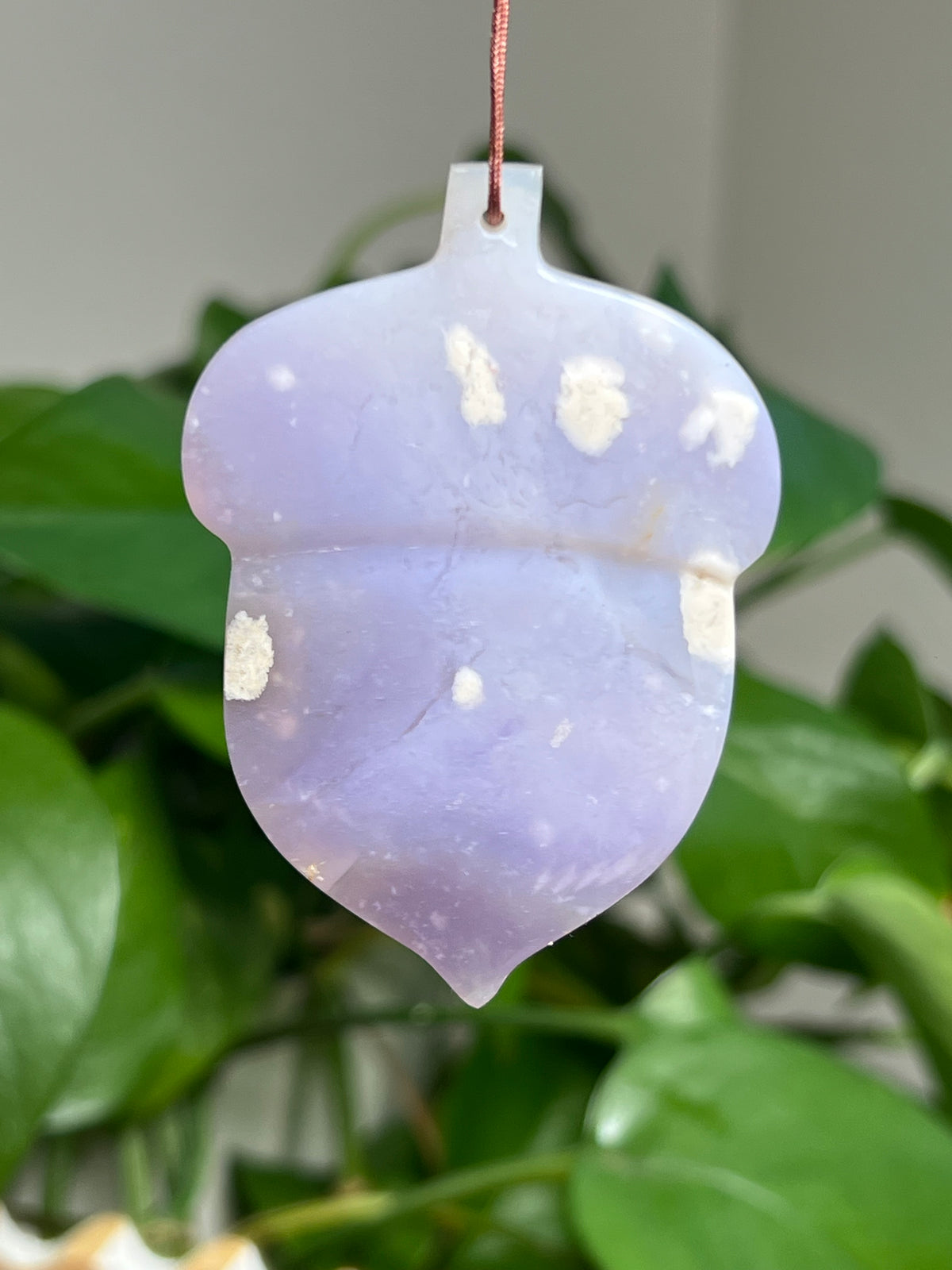 Purple Chalcedony Acorn Ornaments