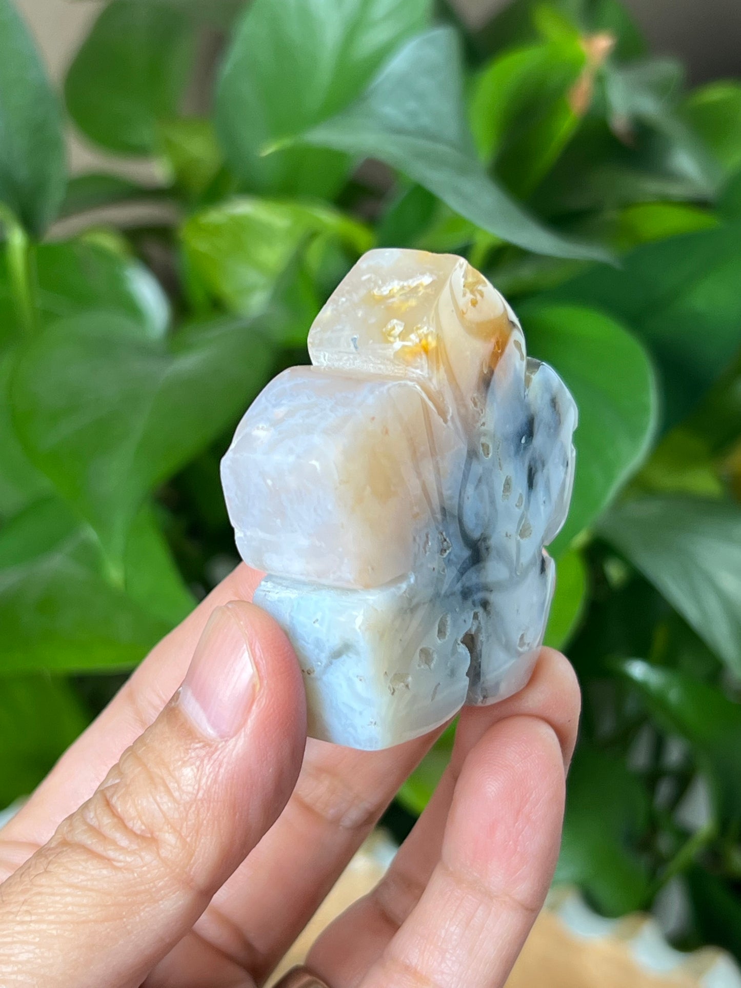 Rainbow Plume Agate Flower