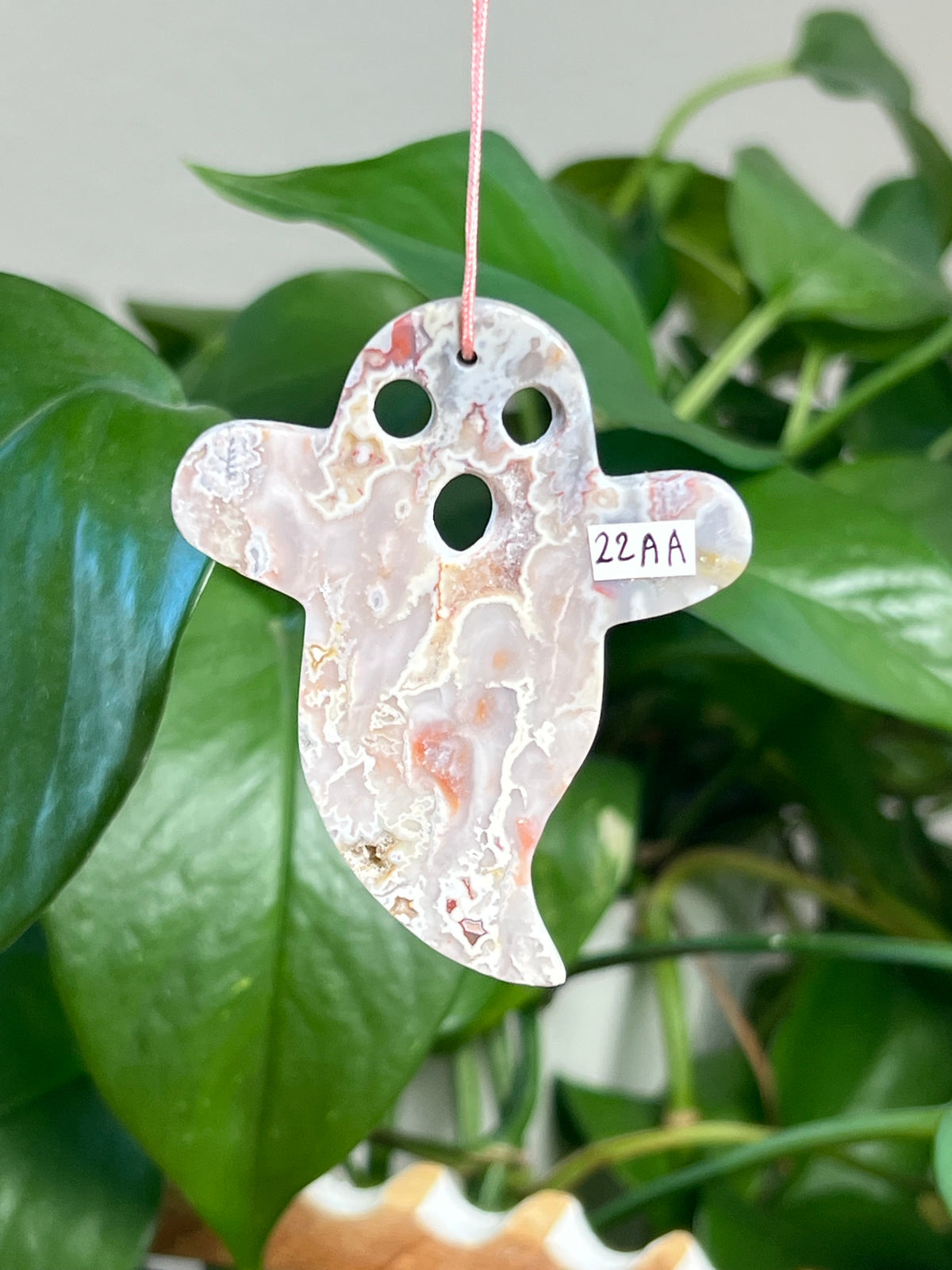 Sumatra Plume Agate Ghosts Ornaments