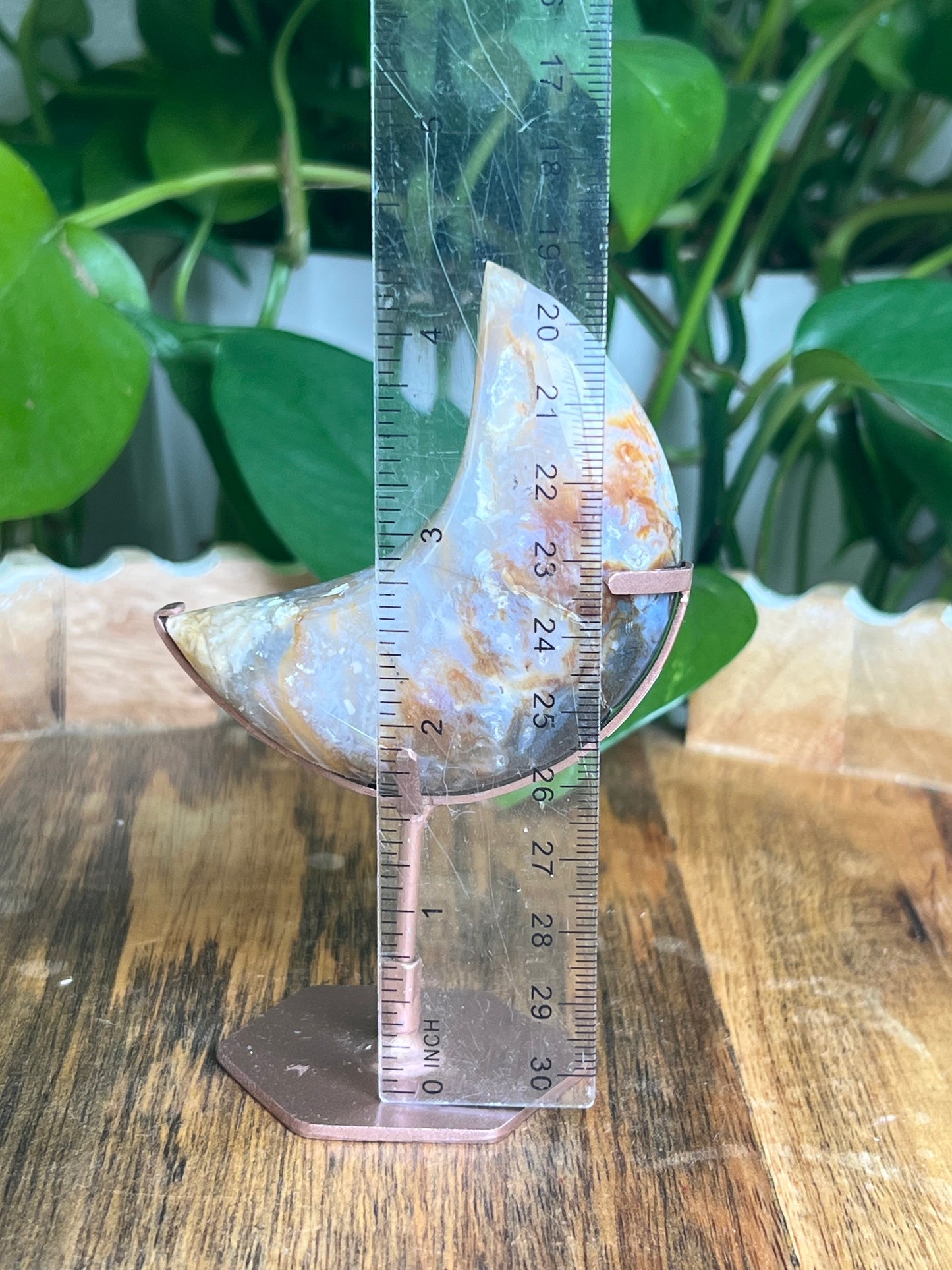 Rainbow Plume Agate Moon: PV