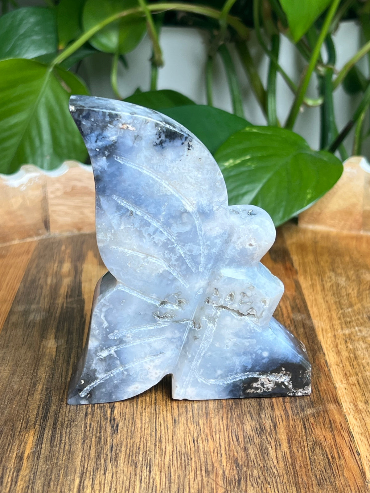 Blue Plume Agate Fairy: T
