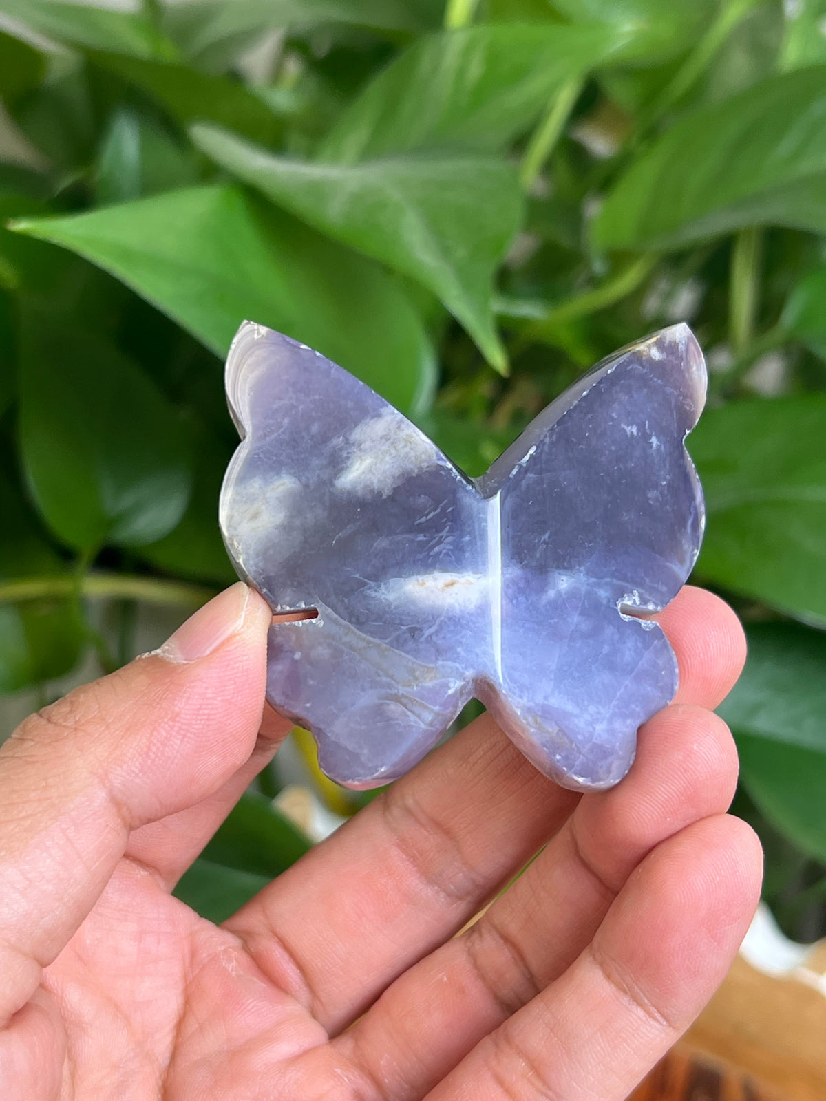 Purple Chalcedony 3D Butterfly: CA
