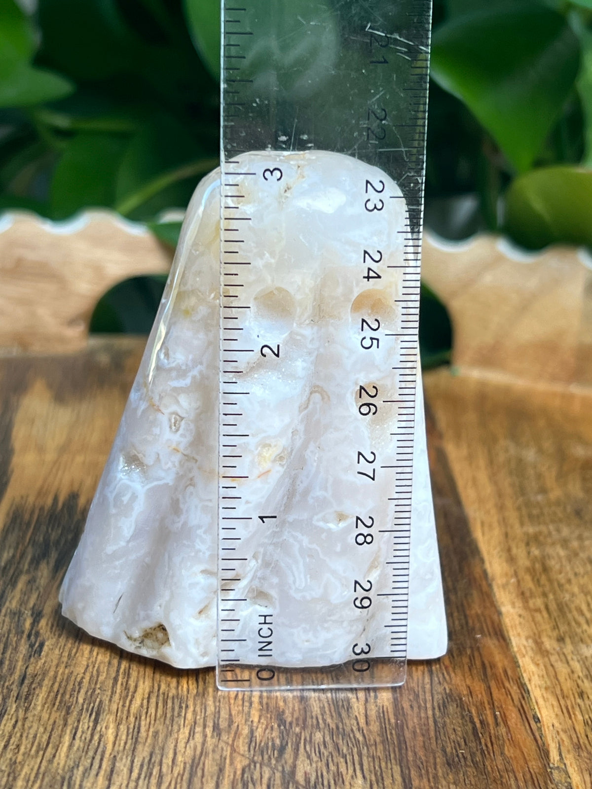 White Plume Agate Ghost: U