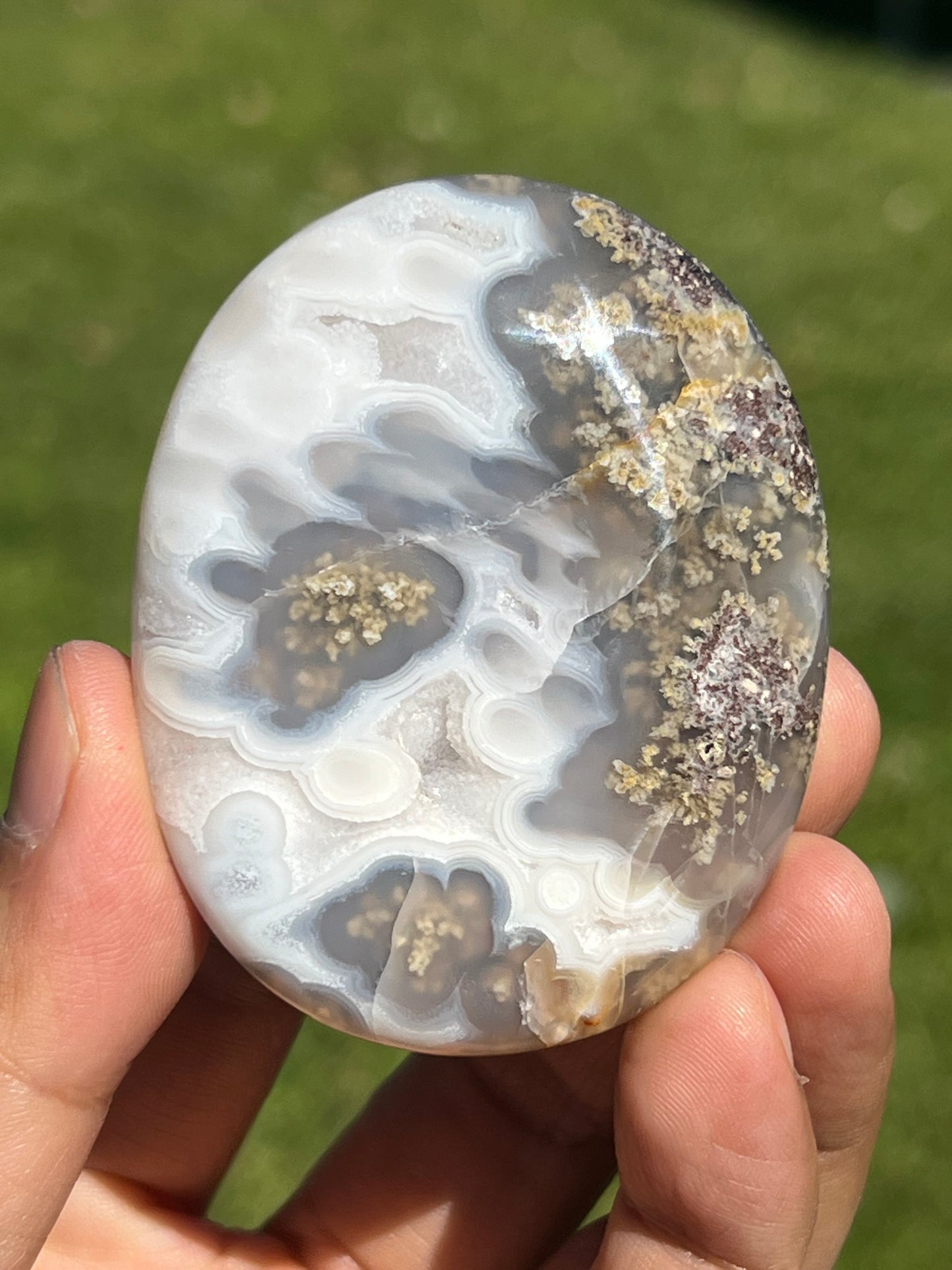 Scenic Moss Agate Palmstone RY