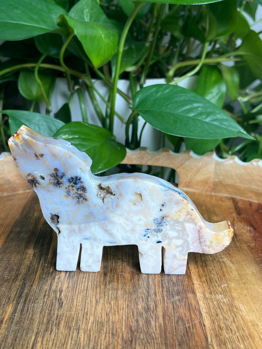 Dendritic Tiger Agate Wolf: B